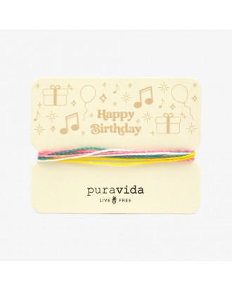 Narukvica Pura Vida Happy Birthday Card Bracelet