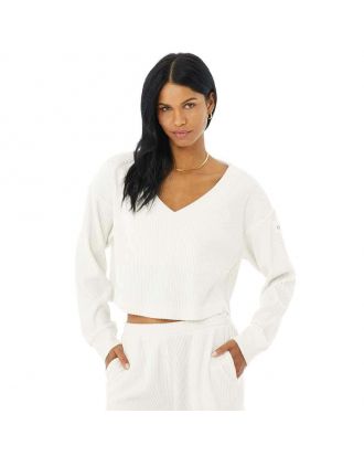 Alo Yoga Muse pulover V-neck
